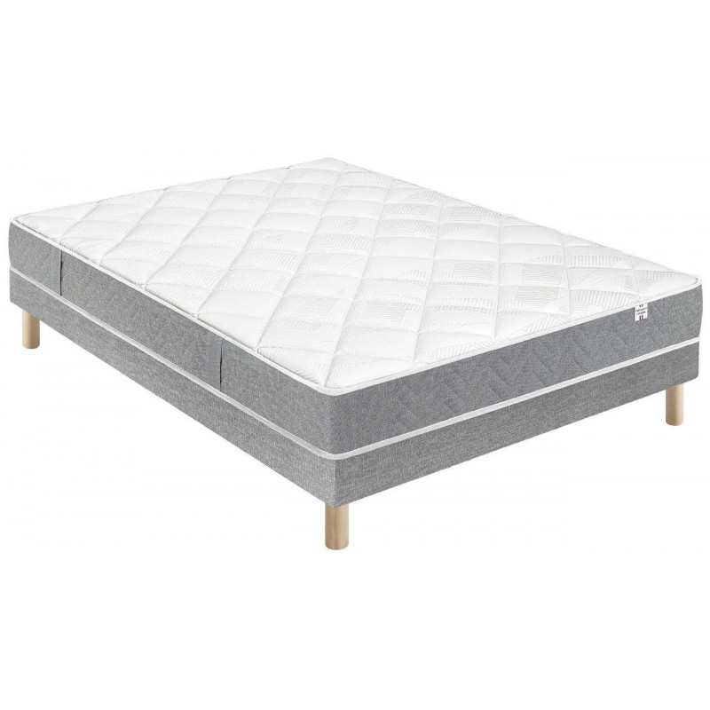 PLS - Pack matelas mousse HR MINOLA et sommier UNIQUE 2